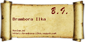 Brambora Ilka névjegykártya
